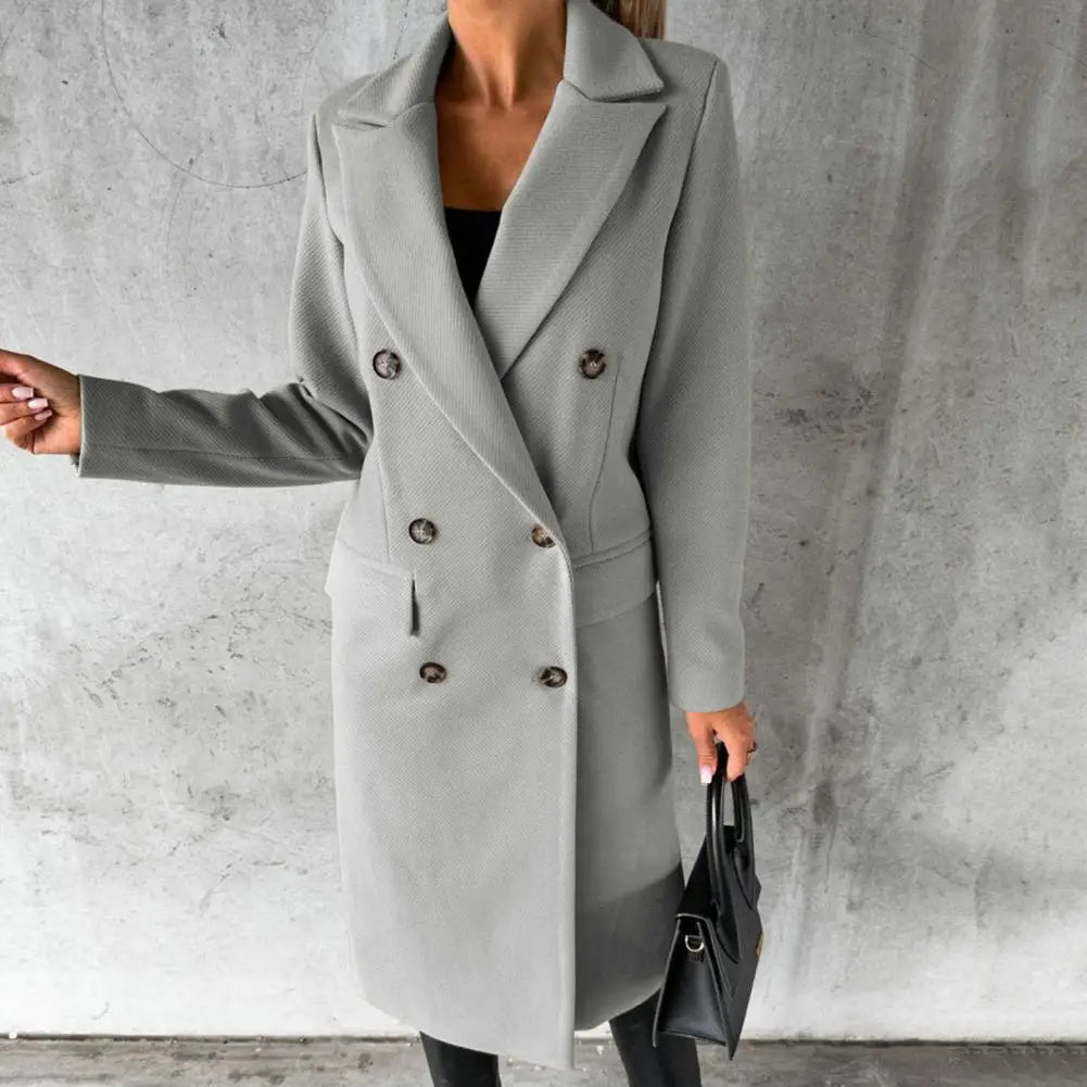Evelyn Women's Trench Coat | Double-Breasted Design, Tailored Fit